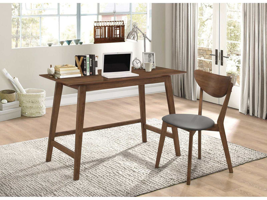Karri 2-piece Home Office Computer Desk and Chair Set Walnut