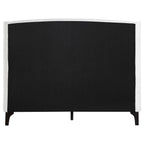 Mosby Upholstered Queen Wingback Bed Snow