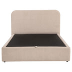 Anders Upholstered Queen Storage Lift Platform Bed Beige