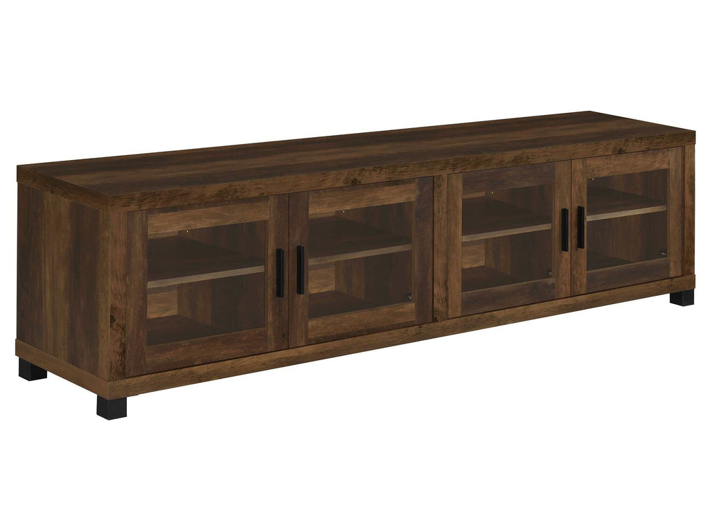 Sachin 4-door Engineered Wood 79-inch TV Stand Distressed Pine