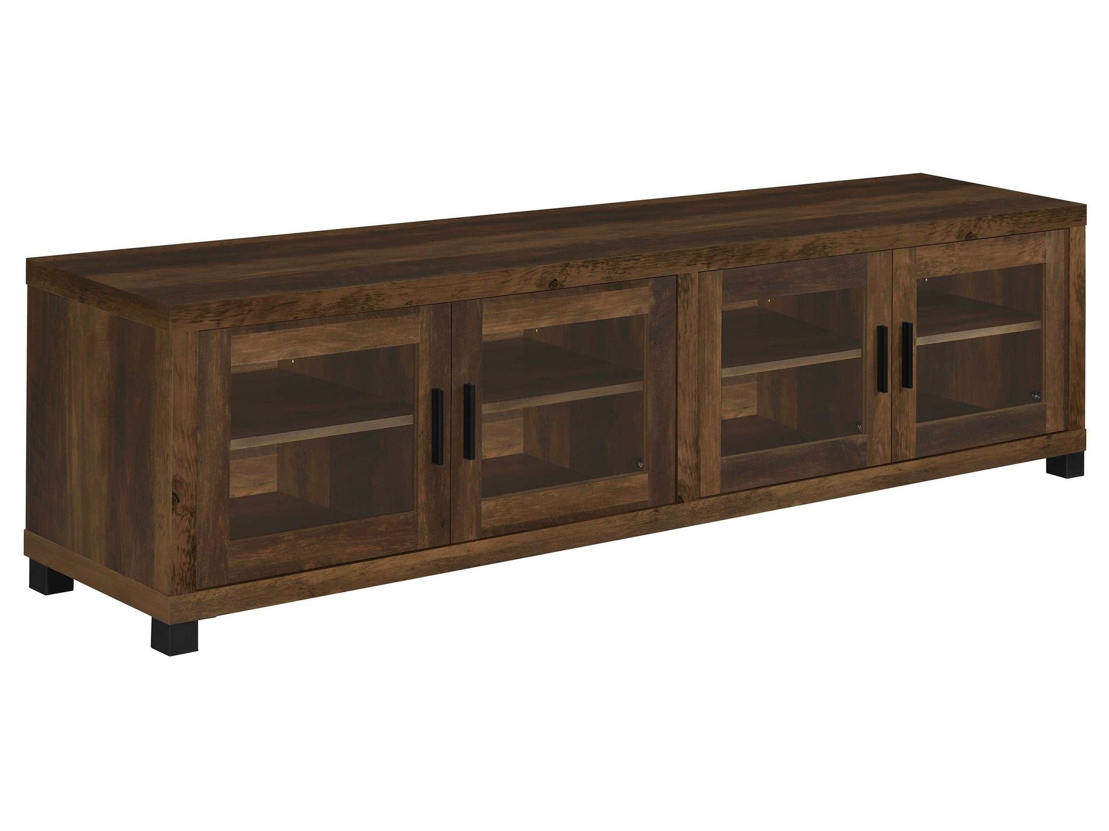 Sachin 4-door Engineered Wood 79-inch TV Stand Distressed Pine