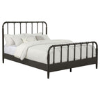 Rocco All Wood Water Pipe Open Frame Queen Bed Dark Bronze