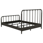 Rocco All Wood Water Pipe Open Frame Queen Bed Dark Bronze