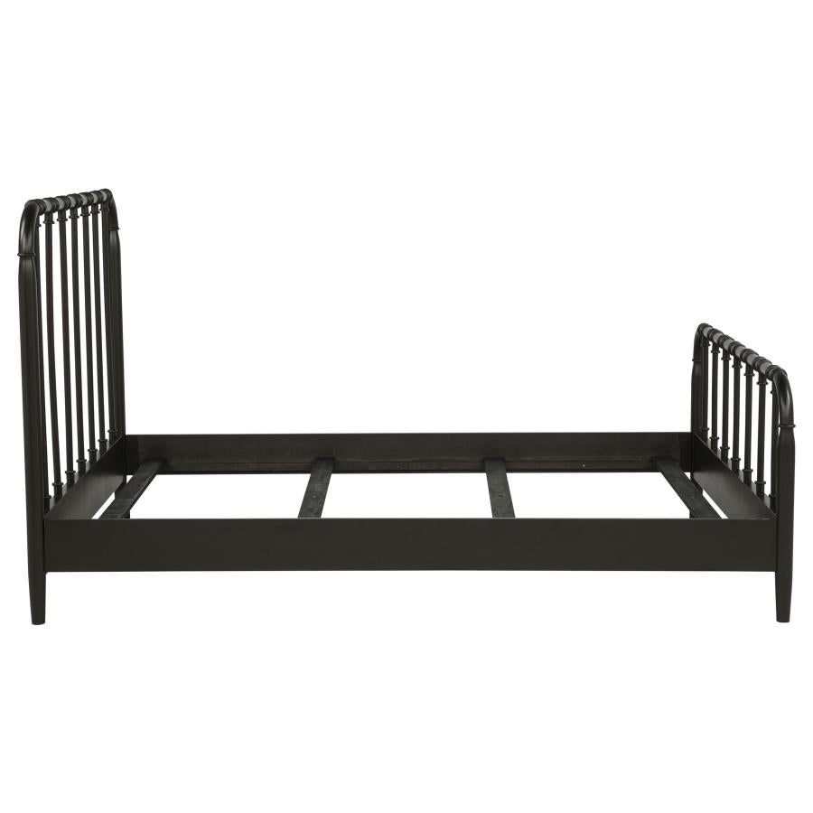 Rocco All Wood Water Pipe Open Frame Queen Bed Dark Bronze