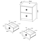 Westpark Drawer Nightstand LED Lights Usb