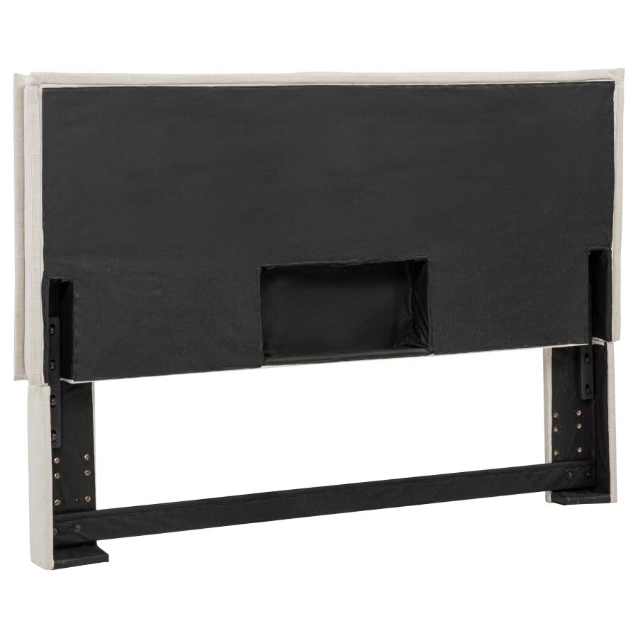 Izzy Upholstered Queen or Full Panel Headboard Sand