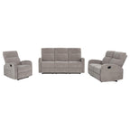 Hamilton Chenille Upholstered Manual Reclining Loveseat Sand