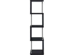 Baxter 67-inch 4-shelf Bookshelf White and Chrome