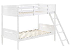 Littleton Wood Twin Over Twin Bunk Bed White