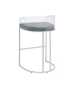 Thermosolis Clear Acrylic Bar Chair Chrome (Set of 2)
