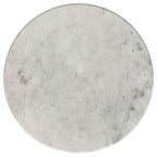Hermas Round Genuine Marble Top Metal Coffee Table White