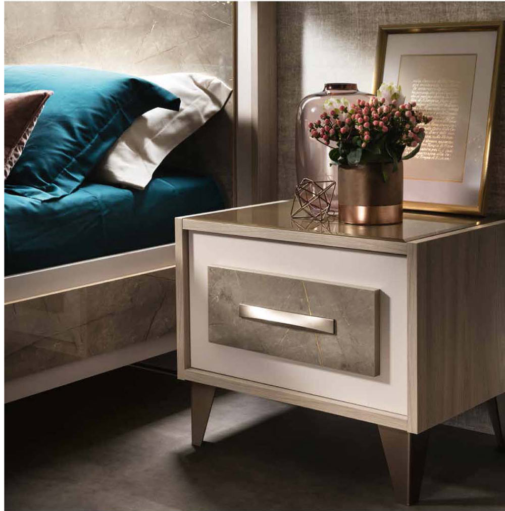 ESF Furniture - ArredoAmbra 3 Piece Queen Bedroom Set in Bronze - ARREDOAMBRAQS-3SET