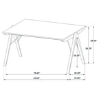 Randolph 5-piece Rectangular Dining Table Sheesham and Brown