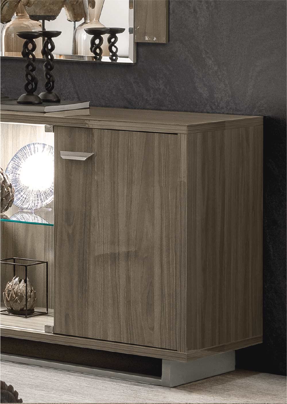 ESF Furniture - Volare 4 Door Buffet in Grey - VOLAREBUFFETGREY