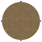 Arini Round Coffee Table With Storage Shelf Sand Wash