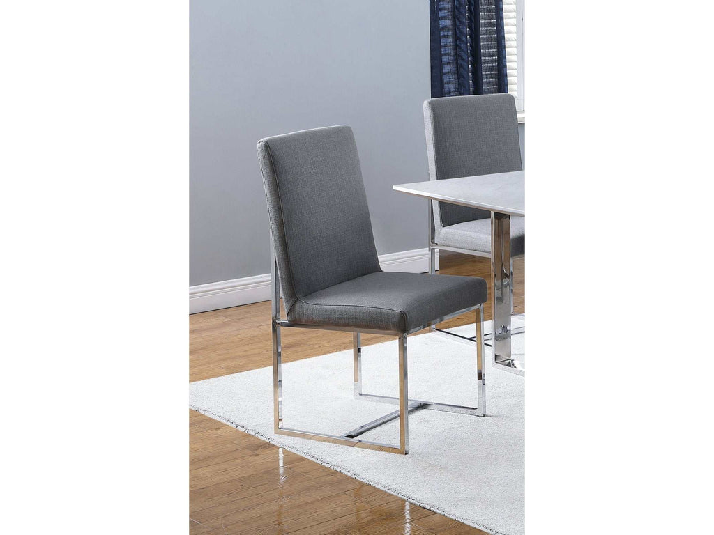 Mackinnon Upholstered Dining Side Chair Grey (Set of 2)