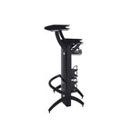 Dallas 2-shelf Curved Freestanding Home Bar Cabinet Black