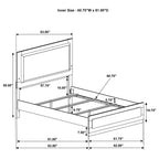Caraway Wood Eastern King LED Panel Bed White
