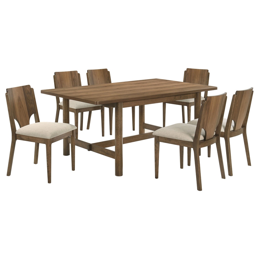 Crestmore 5-piece Rectangular Dining Table Set Walnut
