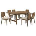 Crestmore 5-piece Rectangular Dining Table Set Walnut