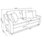 Christine 2-piece Upholstered Sloped Arm Sofa Set Beige
