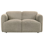 Dorset Fabric Upholstered Round Track Arm Loveseat White