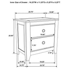 Hazlewood 2-drawer Nightstand Bedside Table Vineyard Oak