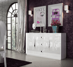 ESF Furniture - Carmen Dining Table 10 Piece Dining Room Set in White - CARMENTABLEWHITE-10SET