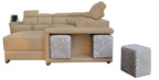 ESF Furniture - 8312 Sectional Sofa with Sliding Seats in Beige - 8312SECTIONALLEFT