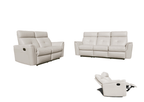 ESF Furniture - 8501 2 Piece w/Manual Recliner in White - 85012SNOWWHITE