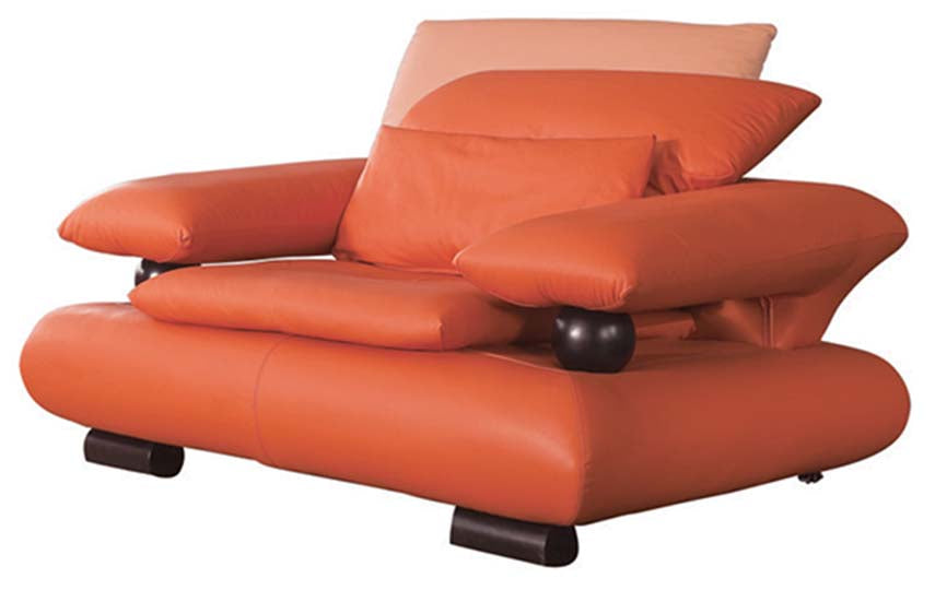 ESF Furniture -  410 Living Room 3 Piece Living Room Set in Orange - 410ORANGESLC-3SET