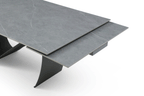 ESF Furniture - 9087 Dining Table 7 Piece Dining Room Set in Dark Gray - 9087TABLEDARKGREY-7SET