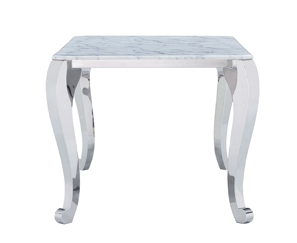 ESF Furniture - 110 Marble Dining Table 7 Piece Dining Room Set - 110DININGTABLE-7SET