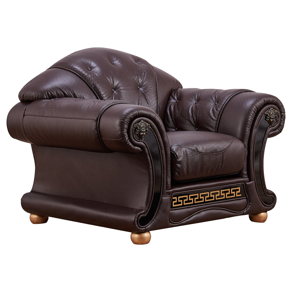 ESF Furniture - Apolo 3 Piece Living Room Set in Brown - APOLO3BROWN