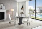 ESF Furniture - 2417 Dining Table 9 Piece Dining Room Set in White - 2417TABLEWHITE-9SET