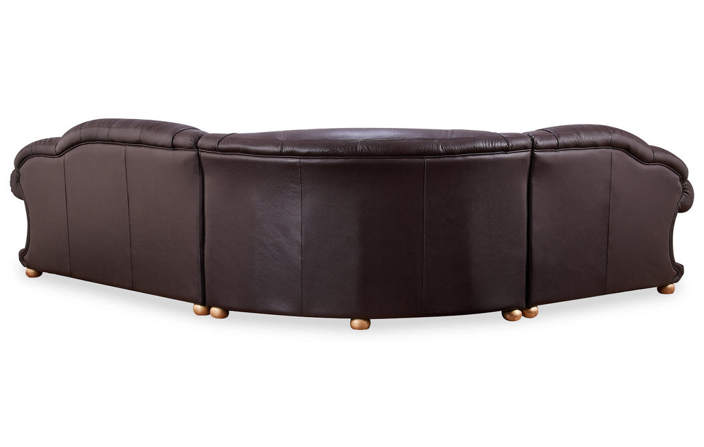 ESF Furniture - Apolo Sectional in Brown - APOLOSECT-RIGHTBROWN