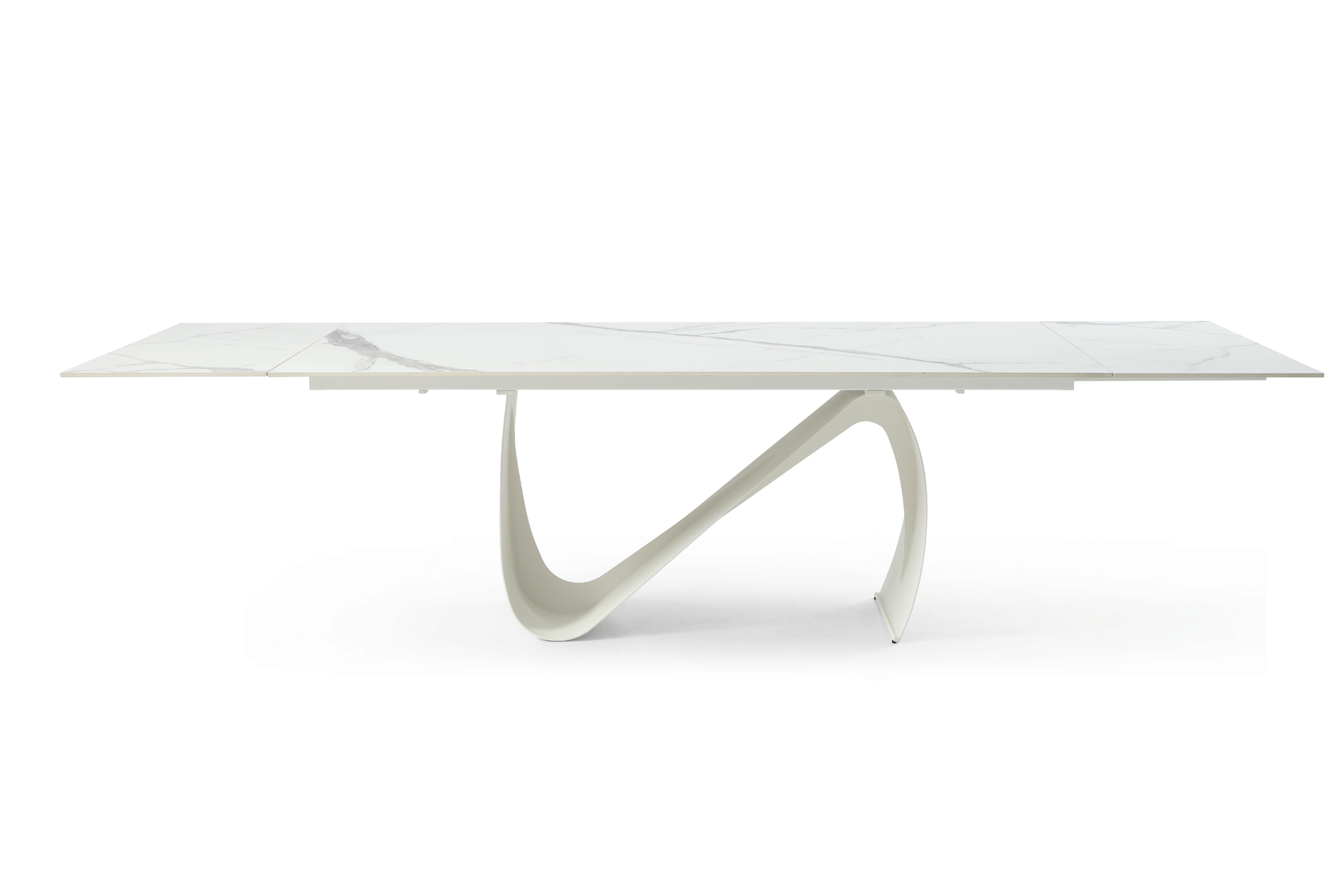 ESF Furniture - 9087 Dining Table White with 1218 swivel blue chair 7 Piece Dining Room Set - 9087TABLEWHITE-1218-7SET