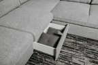 ESF Furniture - Oliver Sectional w/ Bed and Storage in Gray - OLIVERSECTIONALRIGHT