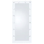 Zayan 32 x 71 Inch Floor Mirror LED Lighting Black Gloss