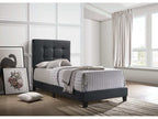 Mapes Upholstered Full Panel Bed Charcoal