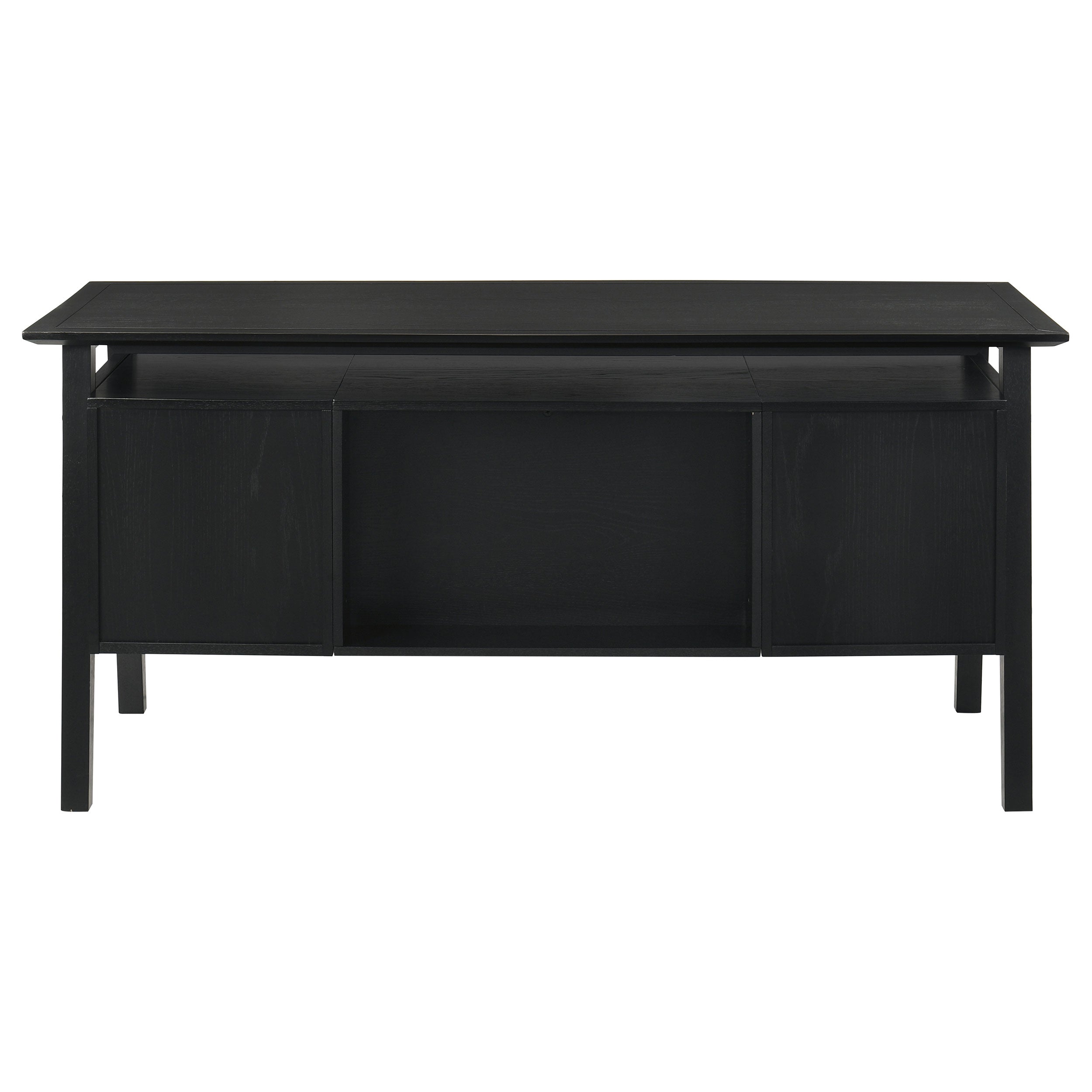 Goodson 64-inch 4-Drawer Double Pedestal Computer Desk Black