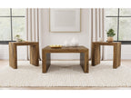 Odilia Square Solid Wood Coffee Table Auburn