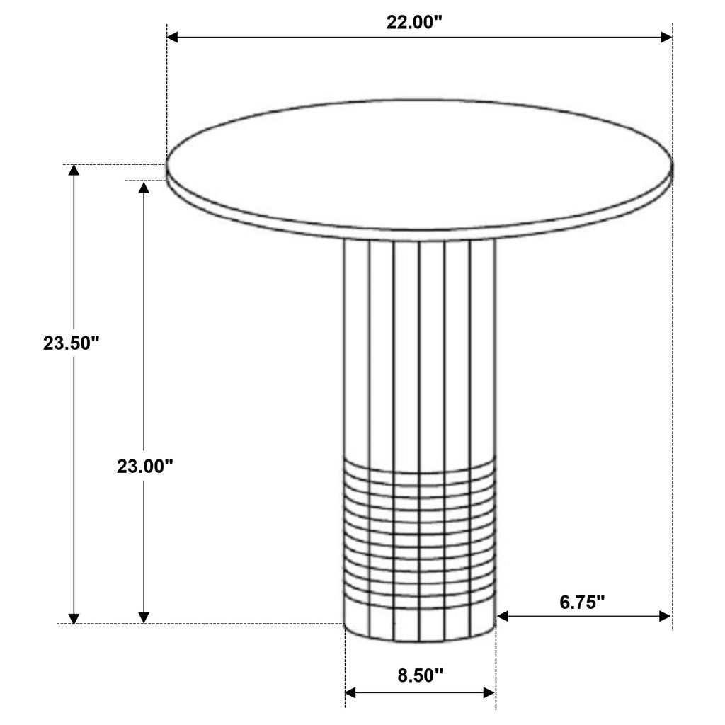 Astoria Round Genuine Marble Coffee Table White