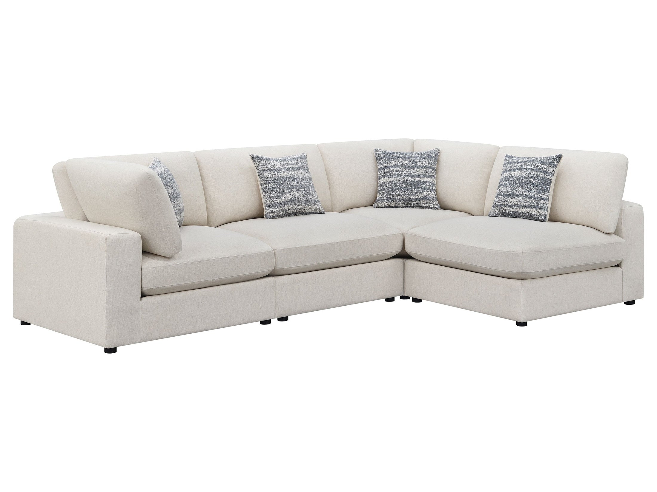 Serene 6-piece Upholstered Modular Sectional Sofa Beige