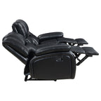 Camila 2-piece Upholstered Reclining Sofa Set Black