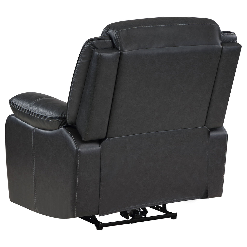 Sycamore Upholstered Power Recliner Chair Dark Brown