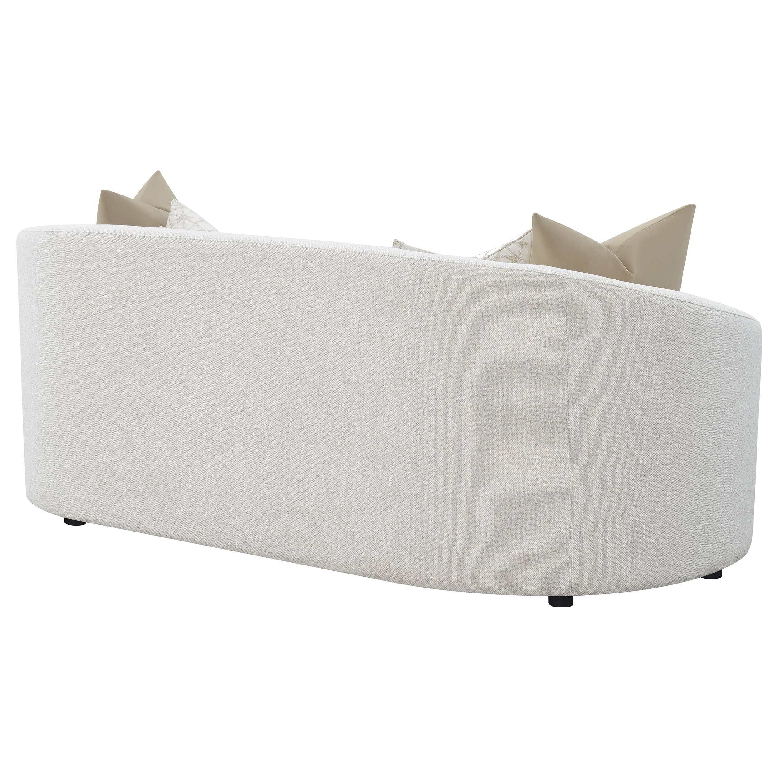 Rainn 3-piece Boucle Upholstered Sloped Arm Sofa Set Latte