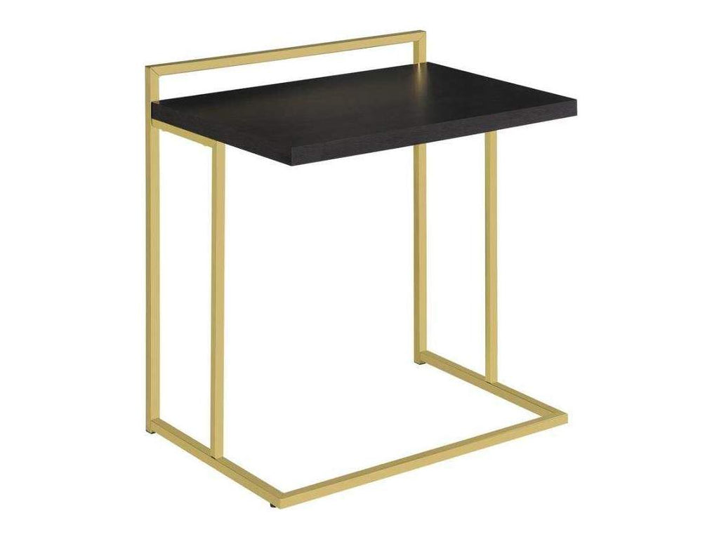 Dani Rectangular C-Shaped Sofa Side Table Cappuccino
