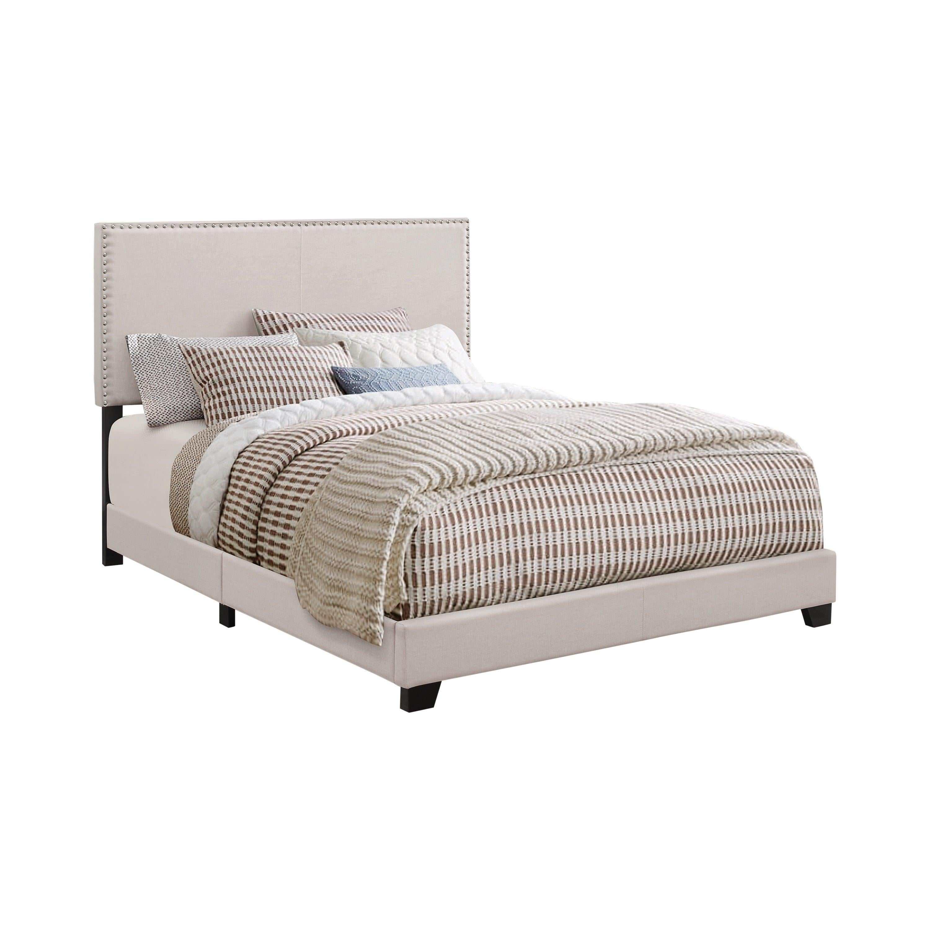 Boyd Upholstered Full Panel Bed Ivory