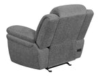 Bahrain Upholstered Glider Recliner Charcoal